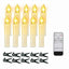 Bougies Taper LED sans Flamme Blanc Chaud avec Télécommande