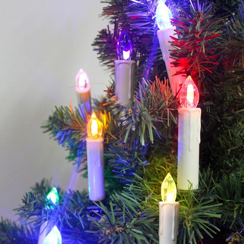 Bougies Taper LED sans Flamme Blanc Chaud avec Télécommande