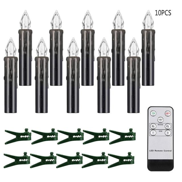 Bougies Taper LED sans Flamme Blanc Chaud avec Télécommande