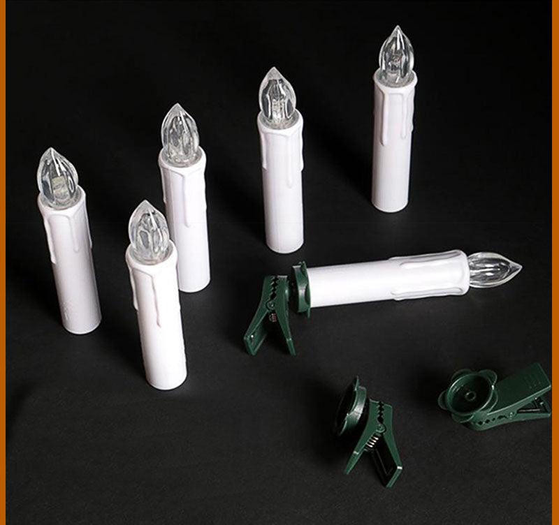 Bougies Taper LED sans Flamme Blanc Chaud avec Télécommande