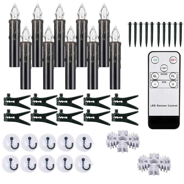 Bougies Taper LED sans Flamme Blanc Chaud avec Télécommande