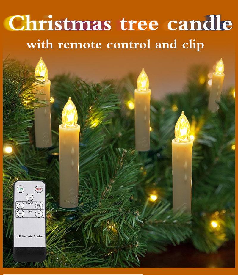 Bougies Taper LED sans Flamme Blanc Chaud avec Télécommande