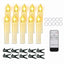 Bougies Taper LED sans Flamme Blanc Chaud avec Télécommande