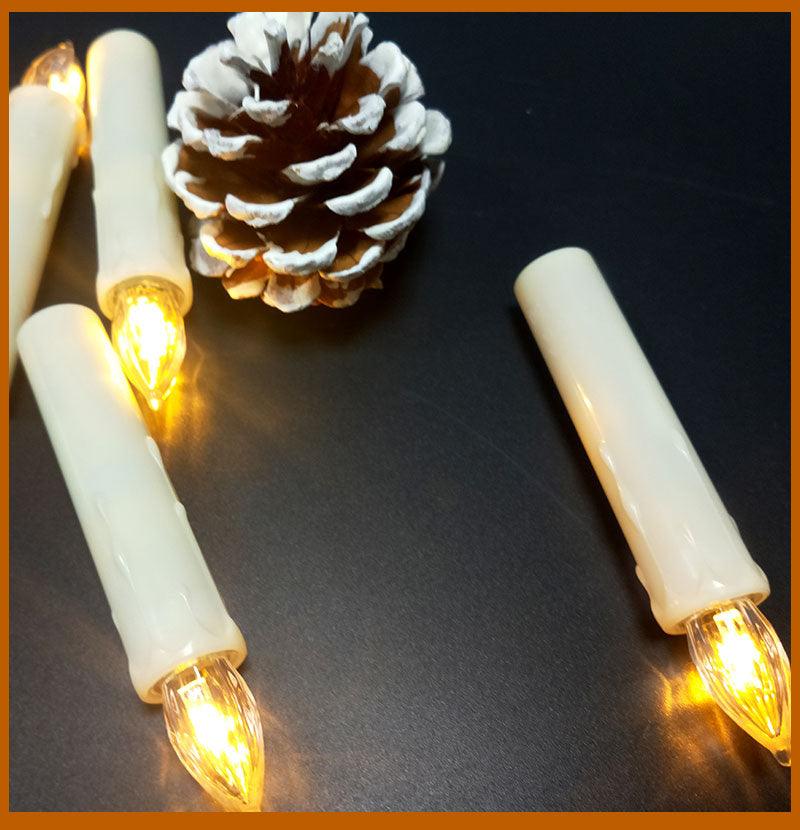 Bougies Taper LED sans Flamme Blanc Chaud avec Télécommande