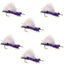 Vibrant Purple Foam Grasshopper Flies - Size 10 (Pack of 6) - Korvel