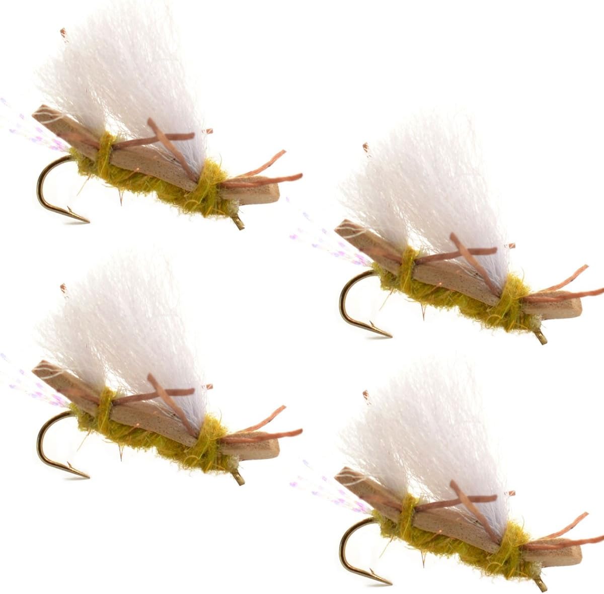 Chubby Chernobyl Ant Golden Foam Fly - 4 Pack, Size 10 - Korvel