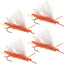 Chubby Chernobyl Ant Orange Foam Fly - 4 Pack, Size 10 - Korvel