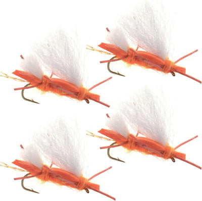 Chubby Chernobyl Ant Orange Foam Fly - 4 Pack, Size 10 - Korvel