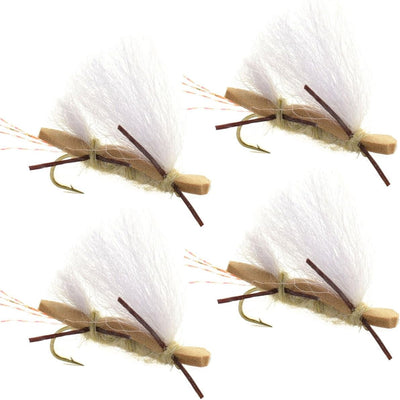 Chubby Chernobyl Ant Tan Foam Fly - 4 Pack, Size 10 - Korvel