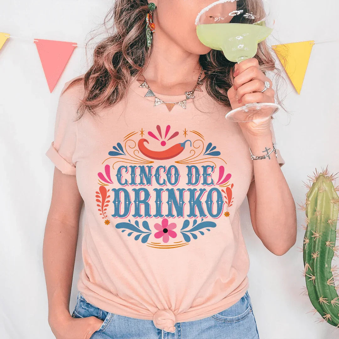 Camiseta Cinco De Drinko
