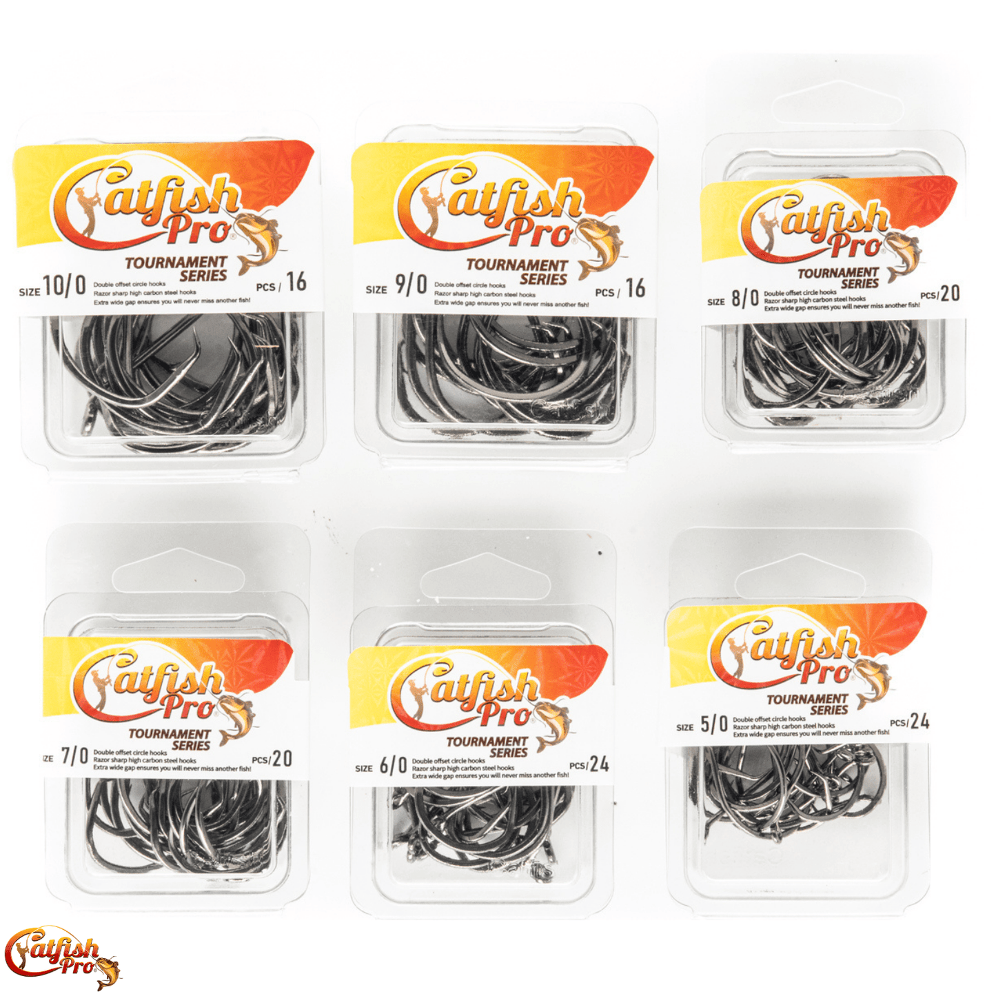 Hameçons circulaires doubles décalés Premium 7/0 - Pack en vrac