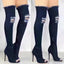 Bottes en Denim Stylées au Dessus du Genou