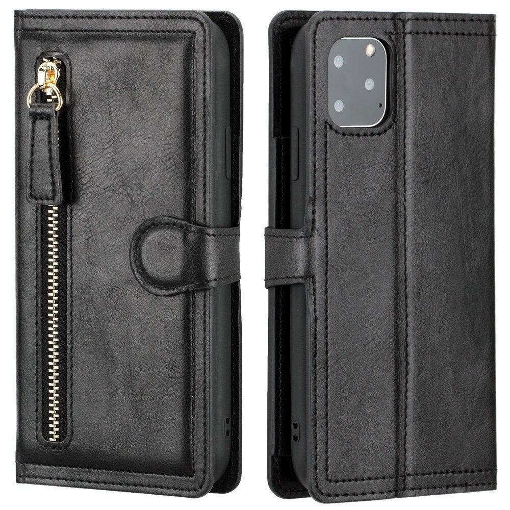 Elegant Retro PU Leather Flip Case for iPhone 14/13/12/11 Series with Card Holder - Korvel