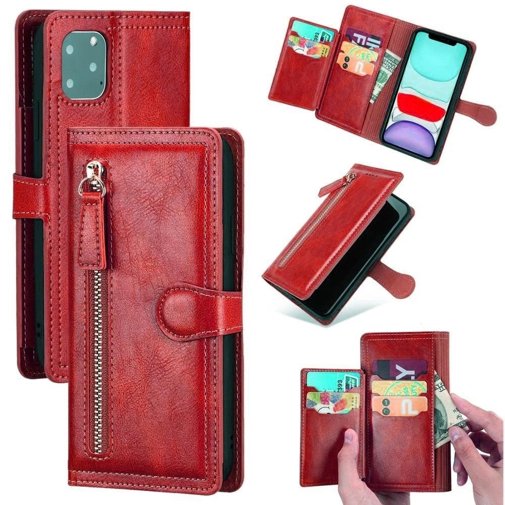 Elegant Retro PU Leather Flip Case for iPhone 14/13/12/11 Series with Card Holder - Korvel