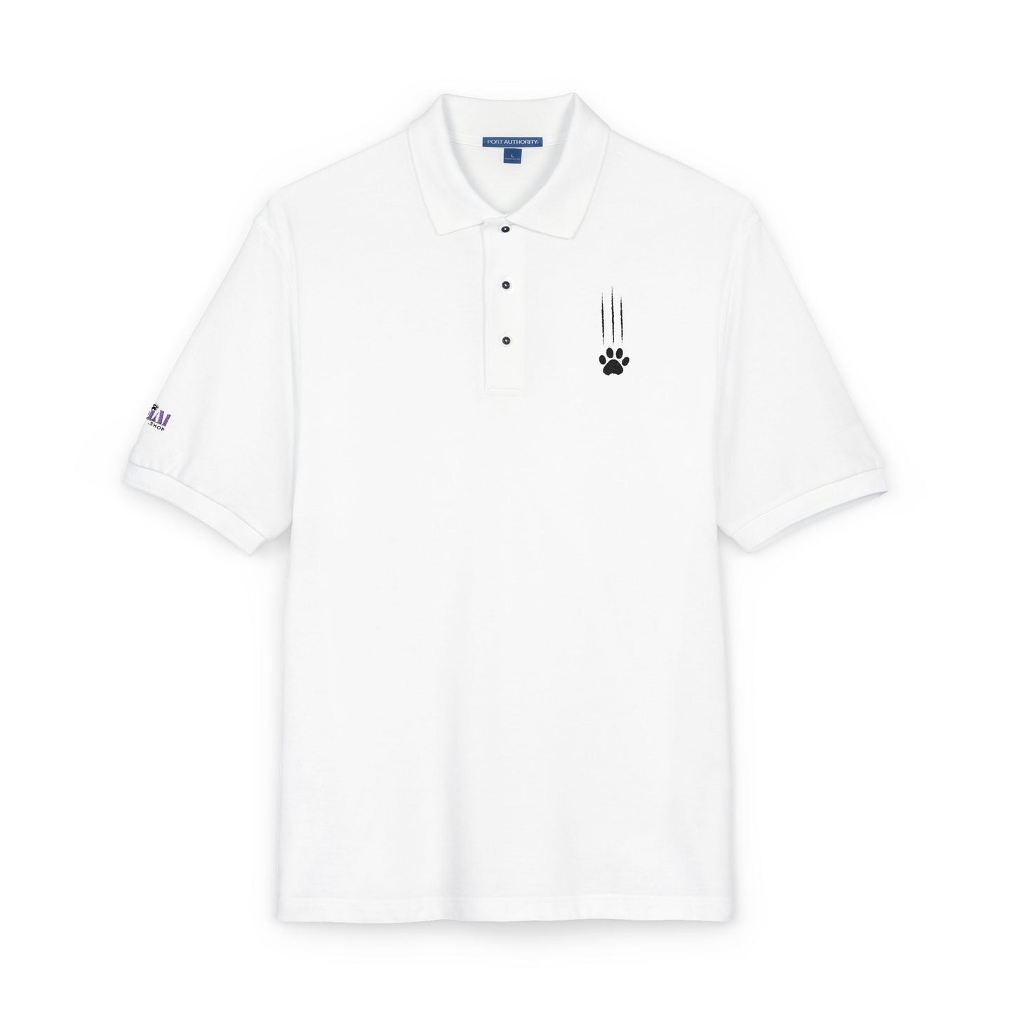 Cat Clawed Embroidered Unisex Polo Shirt