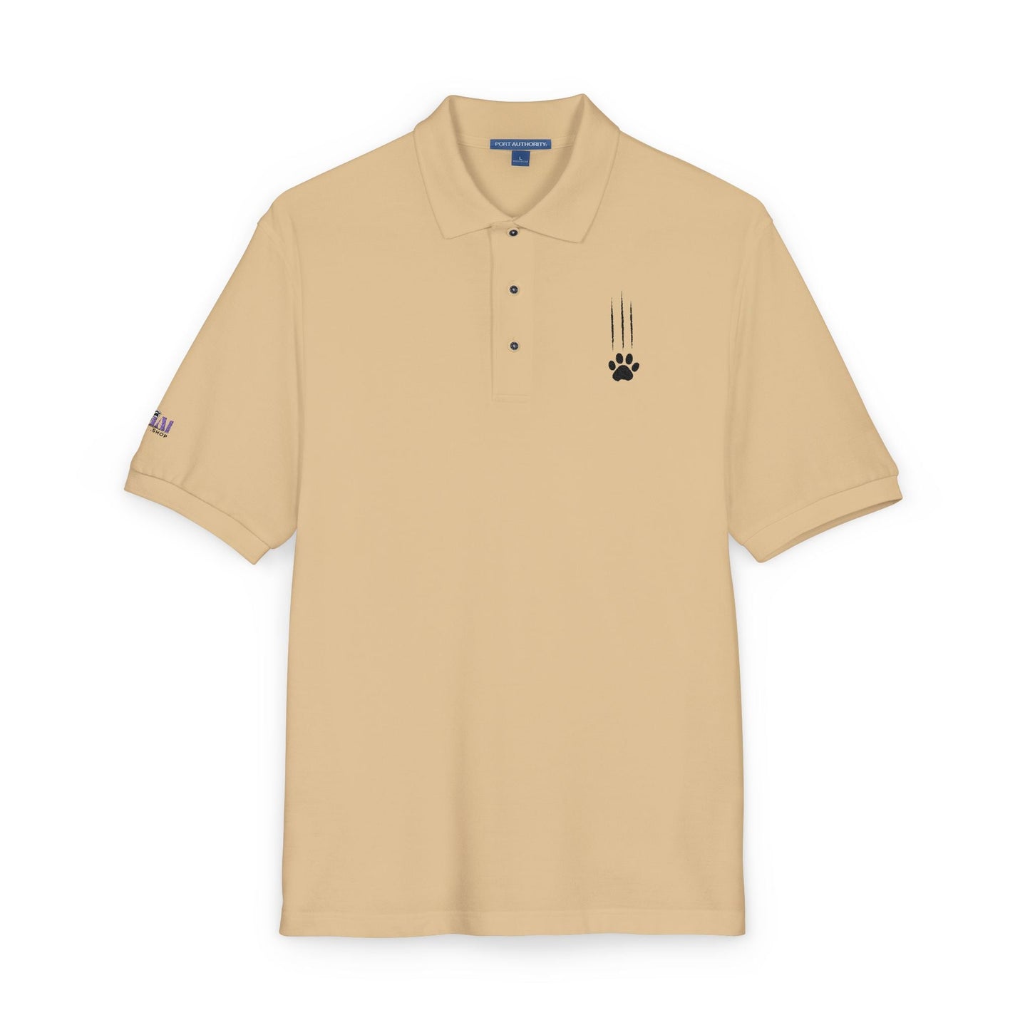 Cat Clawed Embroidered Unisex Polo Shirt