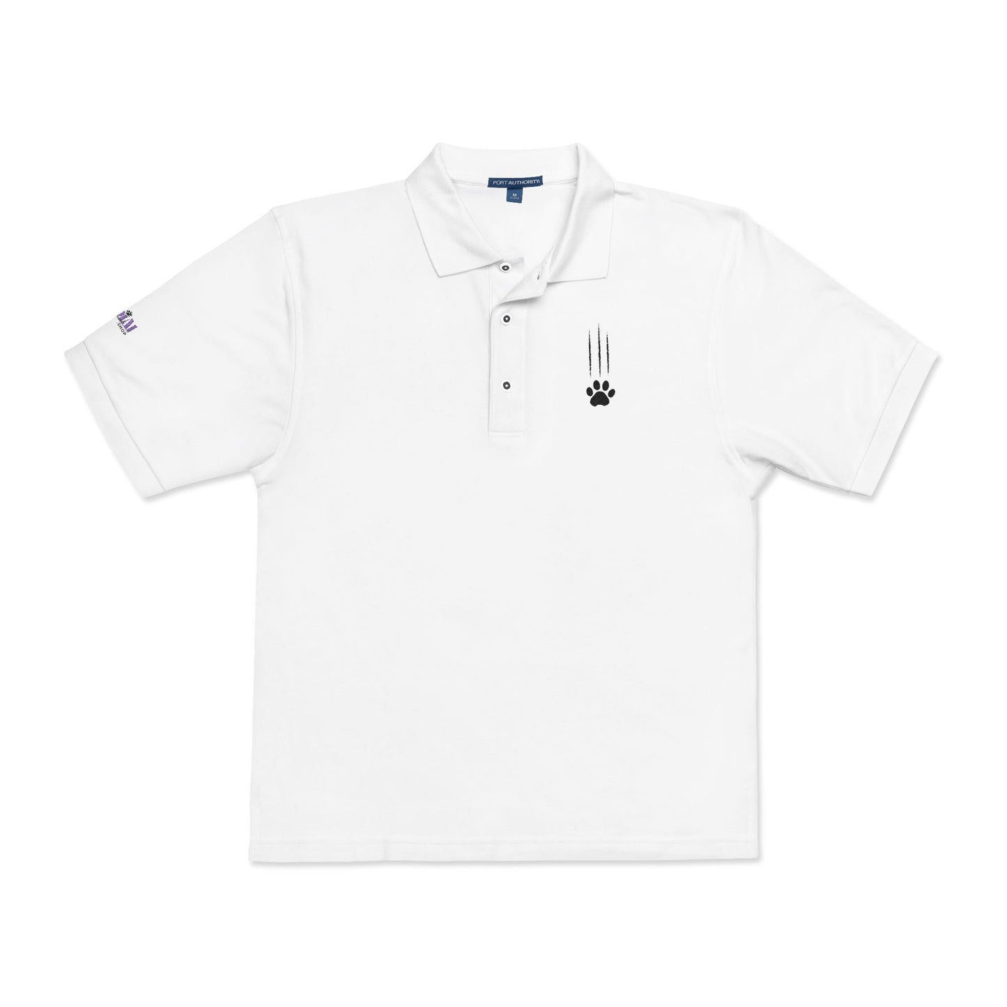 Cat Clawed Embroidered Unisex Polo Shirt