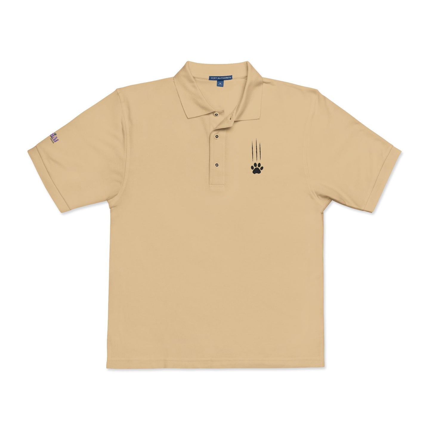 Cat Clawed Embroidered Unisex Polo Shirt