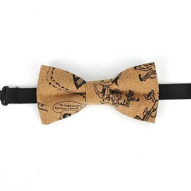 Noeud Papillon Rayé Classique pour Enfants - Design Élégant en Brun