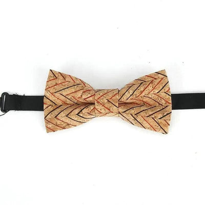 Classic Striped Bow Tie for Kids - Elegant Brown Design
