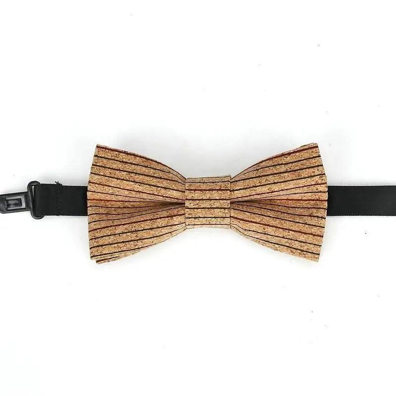 Noeud Papillon Rayé Classique pour Enfants - Design Élégant en Brun