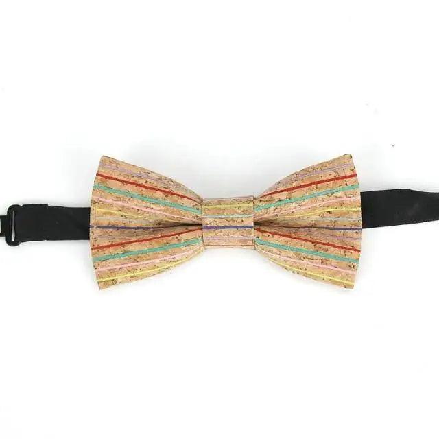 Noeud Papillon Rayé Classique pour Enfants - Design Élégant en Brun
