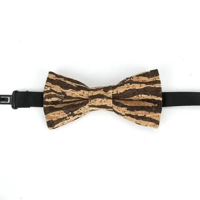 Noeud Papillon Rayé Classique pour Enfants - Design Élégant en Brun