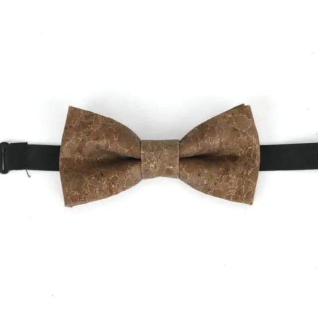 Noeud Papillon Rayé Classique pour Enfants - Design Élégant en Brun