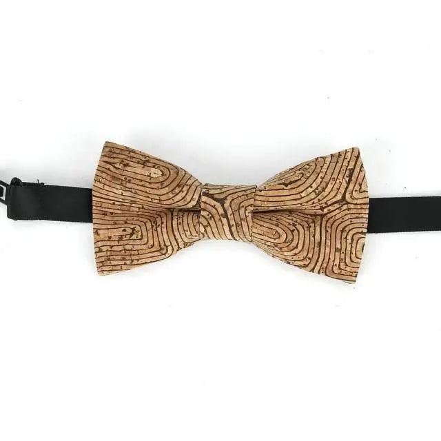 Noeud Papillon Rayé Classique pour Enfants - Design Élégant en Brun