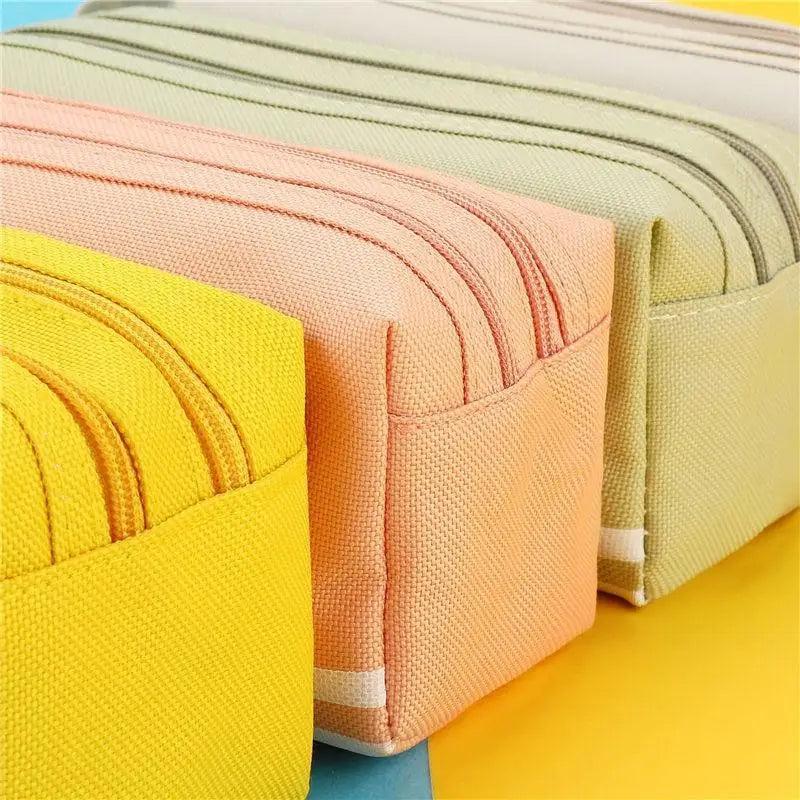 Trousse à crayons classique colorée grande capacité pour étudiants