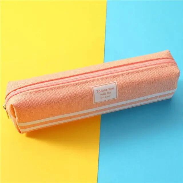Trousse à crayons classique colorée grande capacité pour étudiants