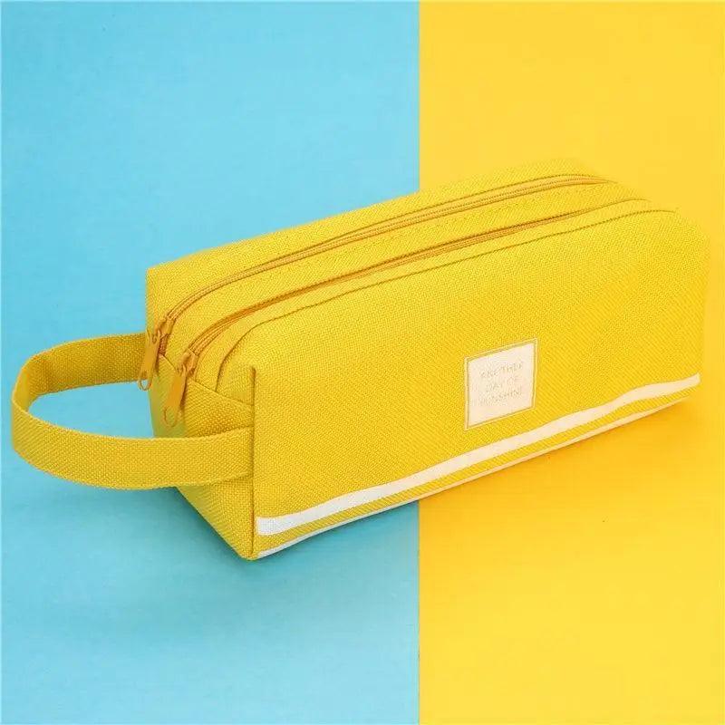 Trousse à crayons classique colorée grande capacité pour étudiants