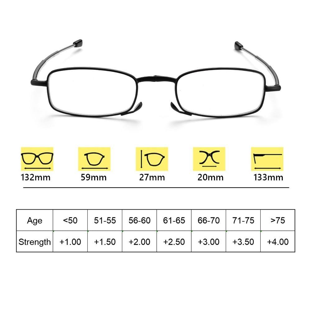 Lunettes de lecture pliantes classiques - Protection contre la lumière bleue