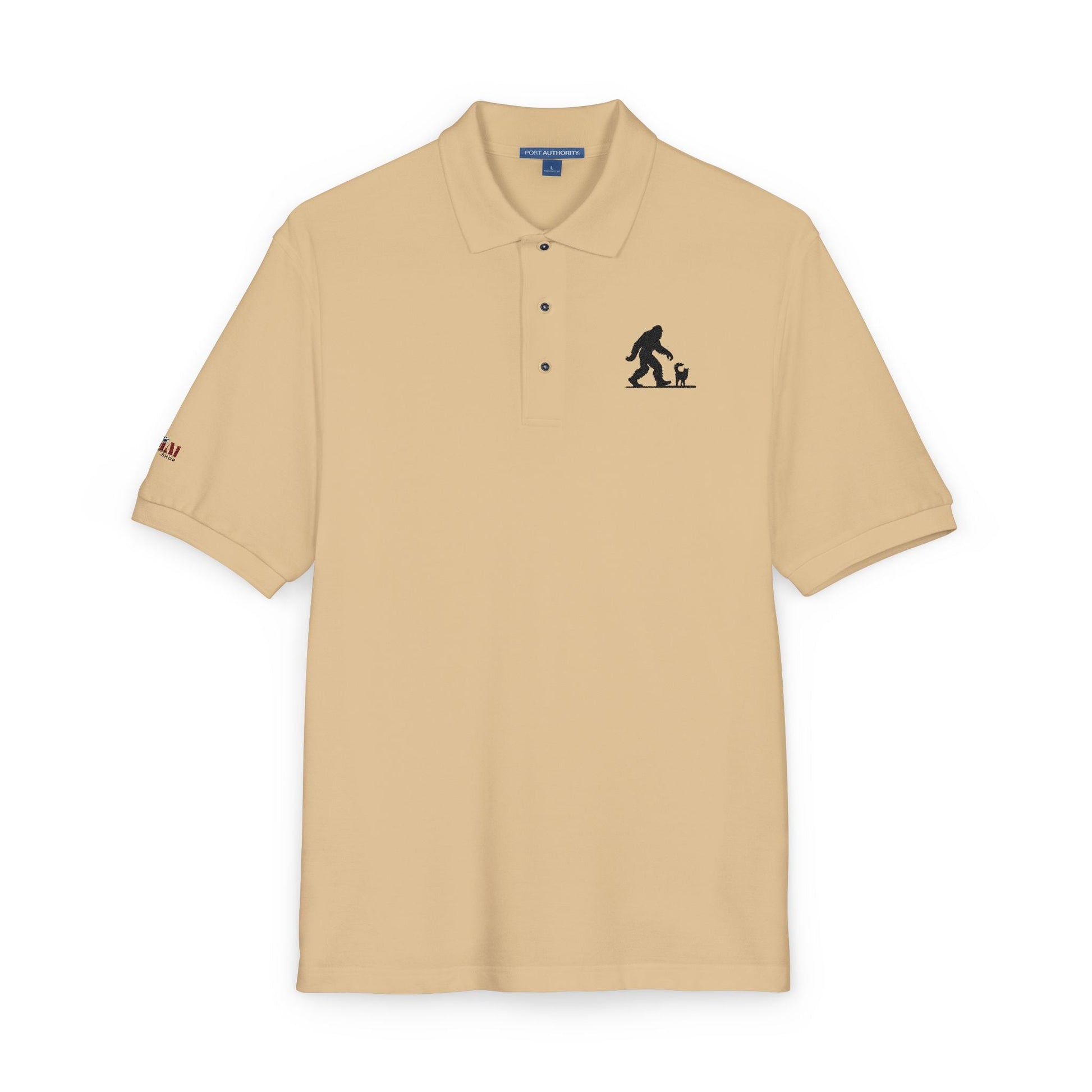 Sasquatch's Cat Adventure Unisex Polo Shirt - Embroidered Style - Korvel