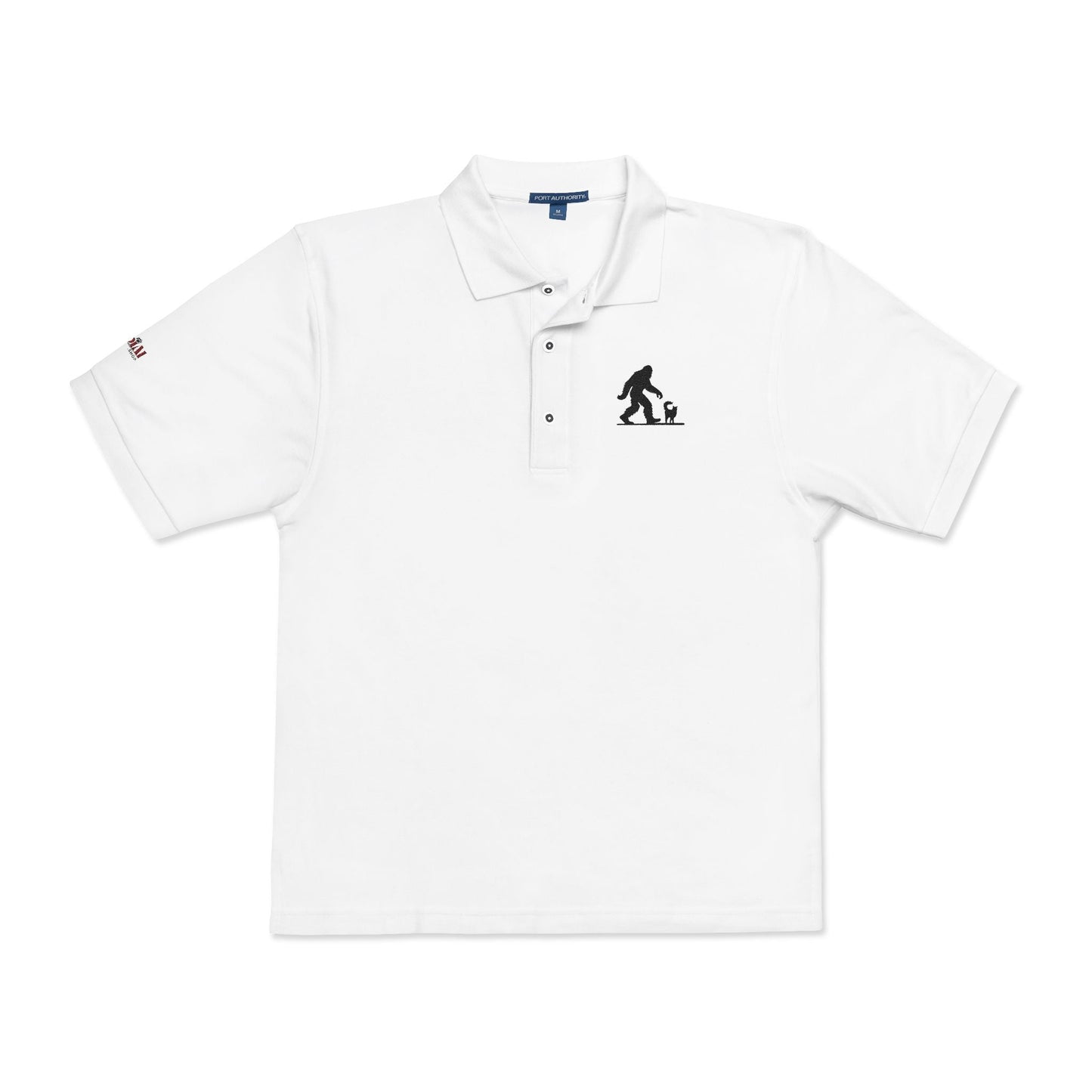 Sasquatch's Cat Adventure Unisex Polo Shirt - Embroidered Style - Korvel