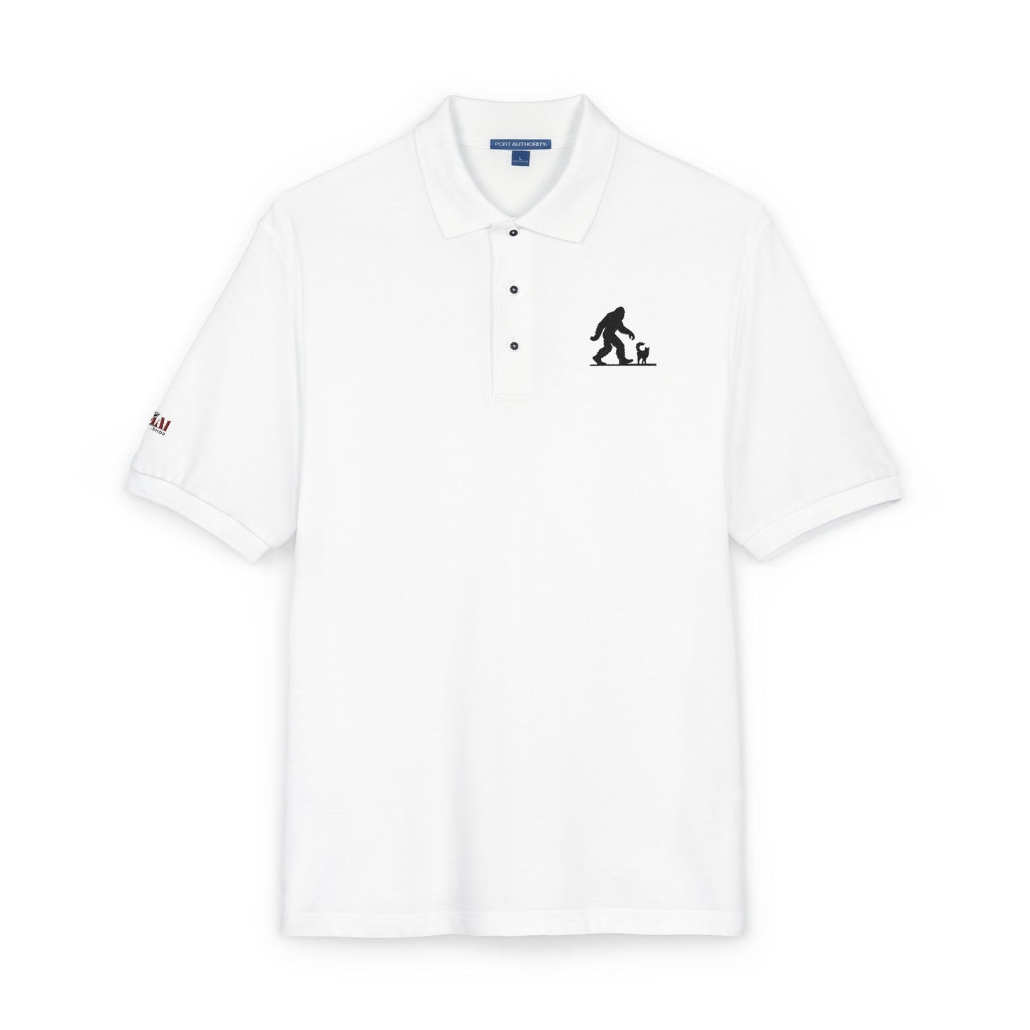 Sasquatch's Cat Adventure Unisex Polo Shirt - Embroidered Style - Korvel