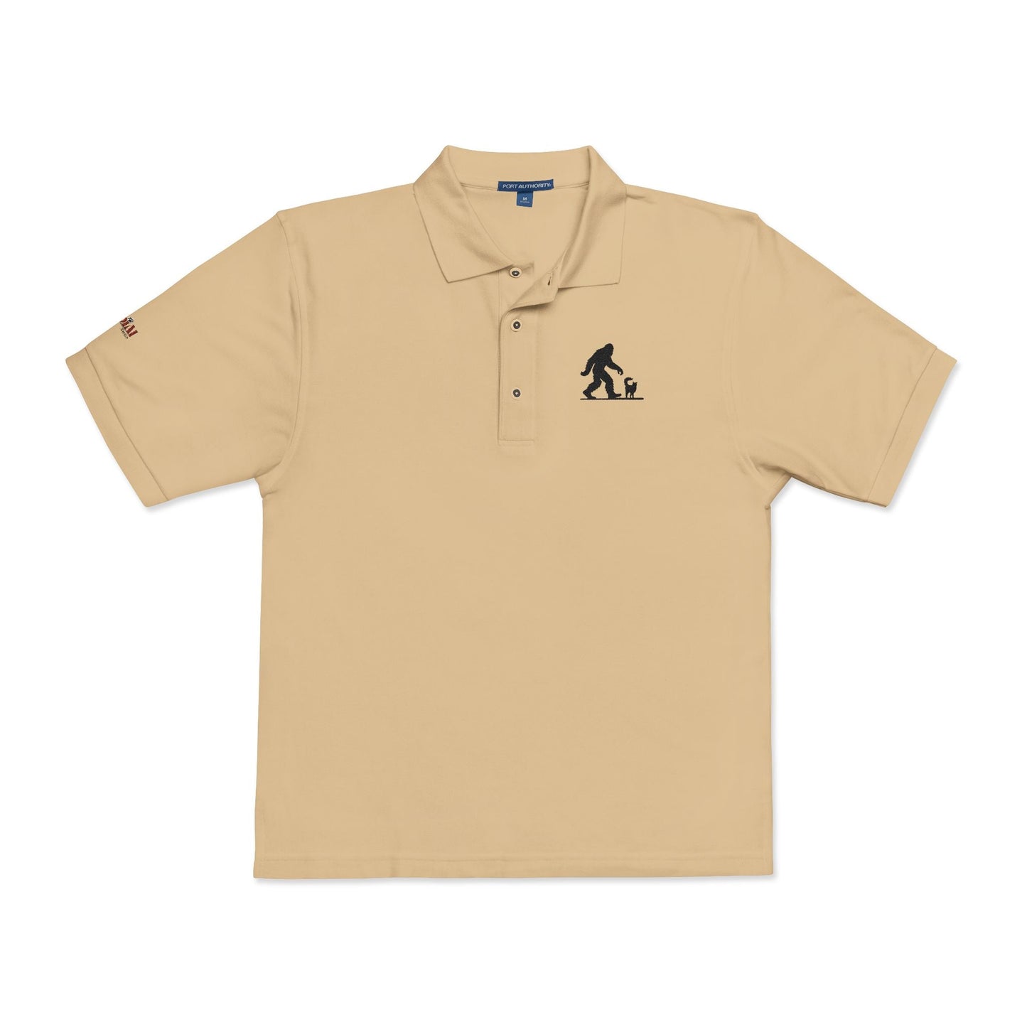 Sasquatch's Cat Adventure Unisex Polo Shirt - Embroidered Style - Korvel