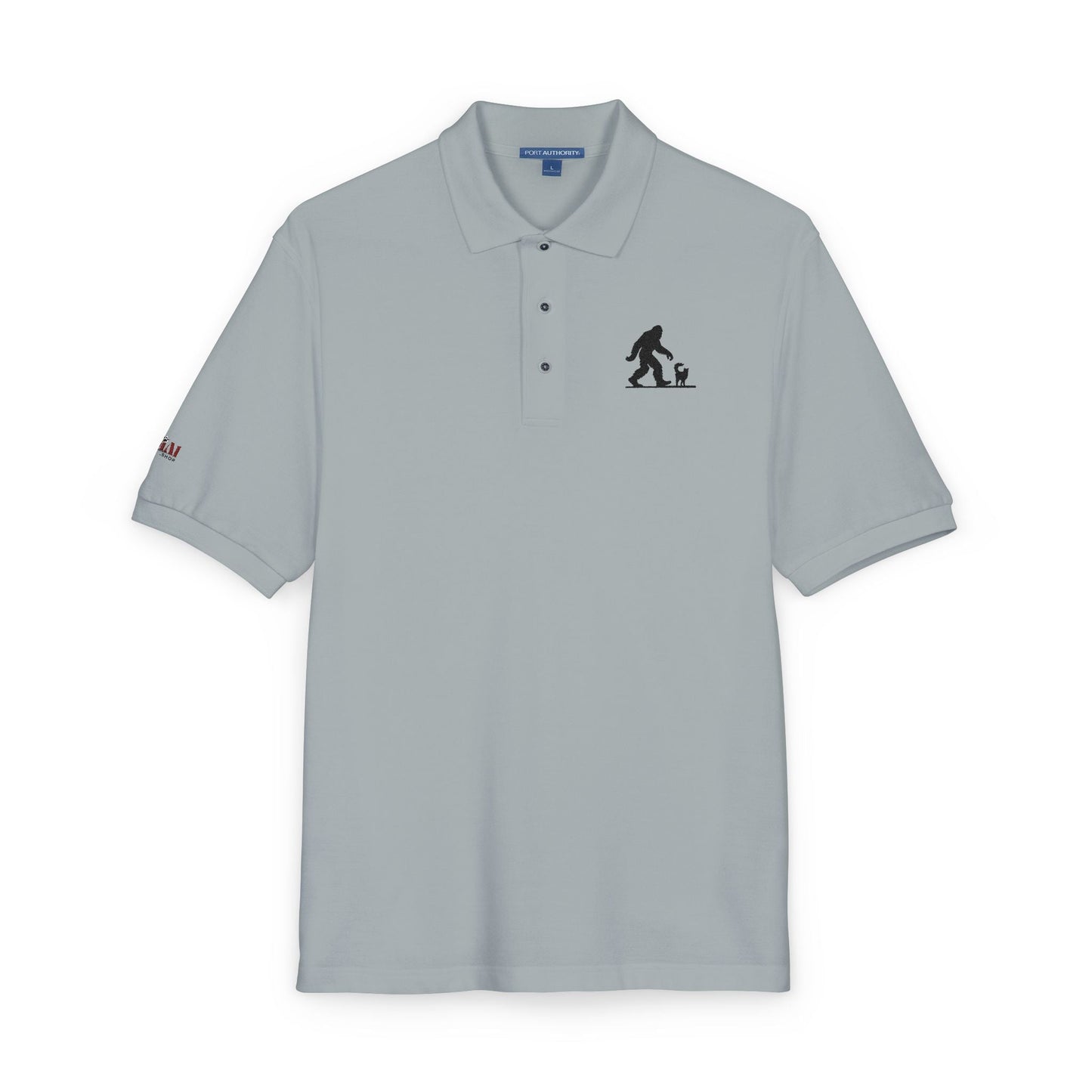Sasquatch's Cat Adventure Unisex Polo Shirt - Embroidered Style - Korvel