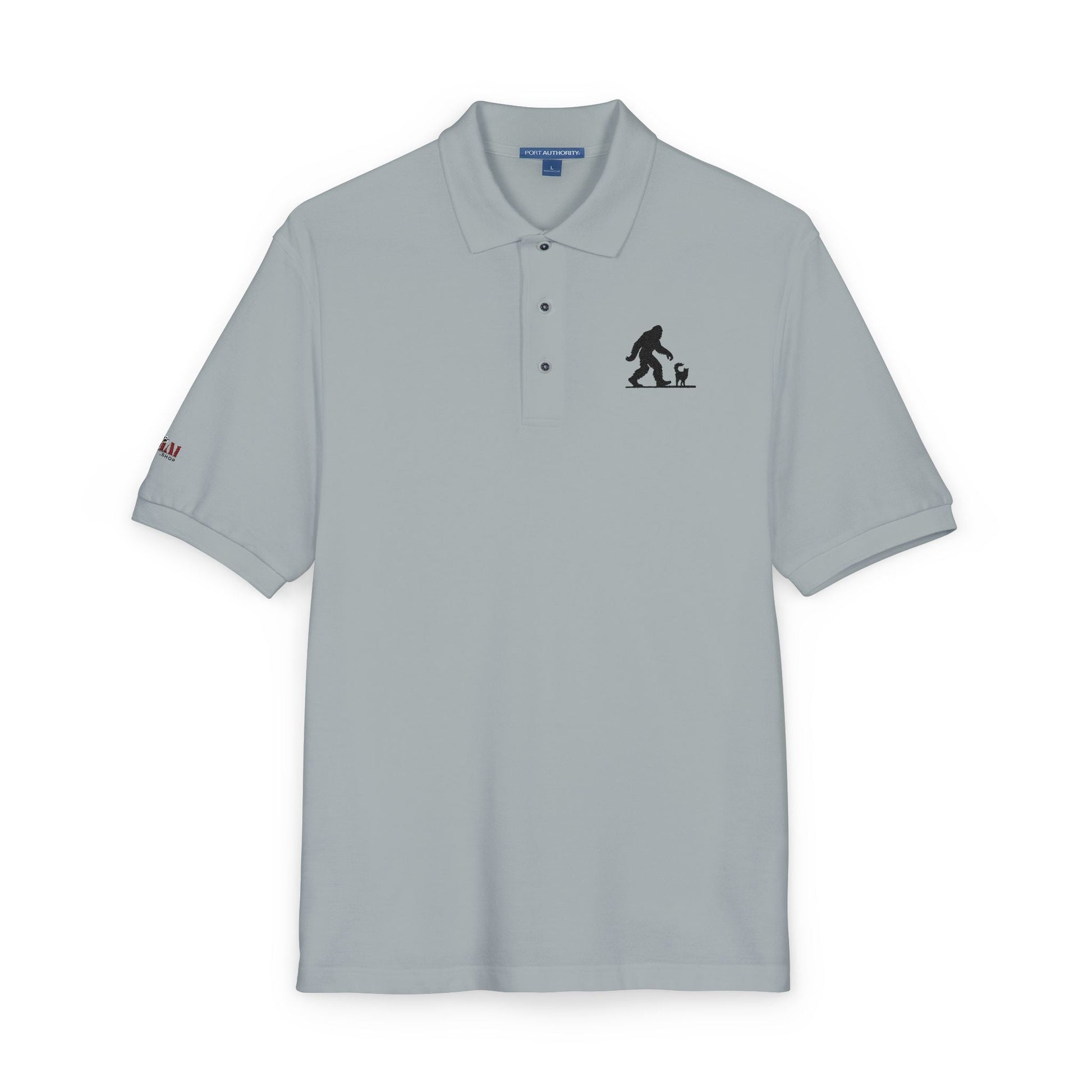 Sasquatch's Cat Adventure Unisex Polo Shirt - Embroidered Style - Korvel