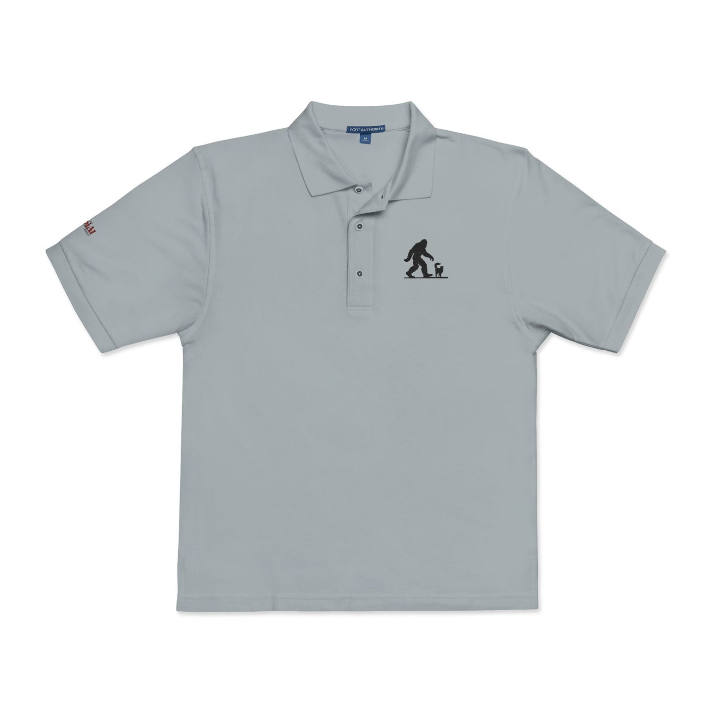Sasquatch's Cat Adventure Unisex Polo Shirt - Embroidered Style - Korvel