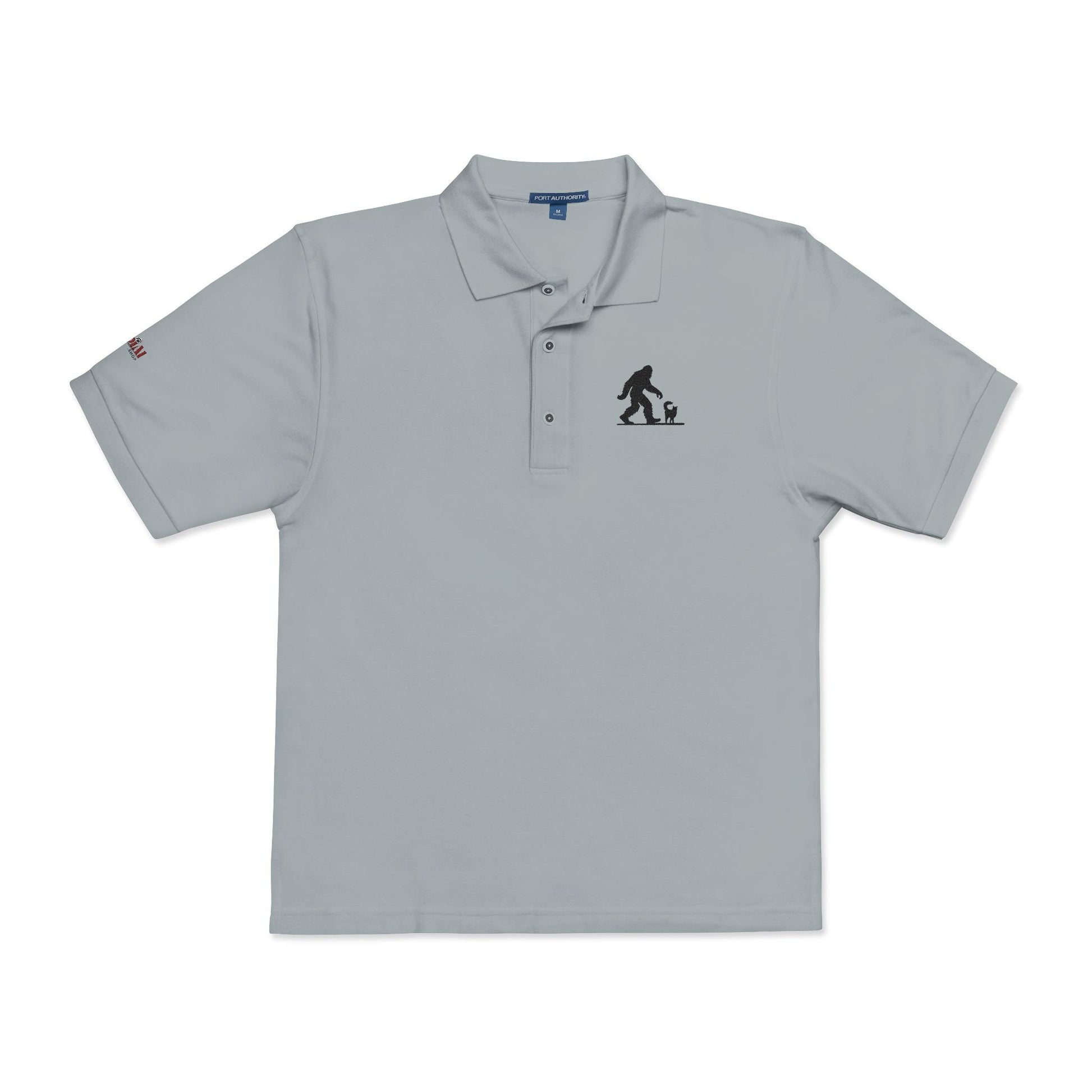 Sasquatch's Cat Adventure Unisex Polo Shirt - Embroidered Style - Korvel