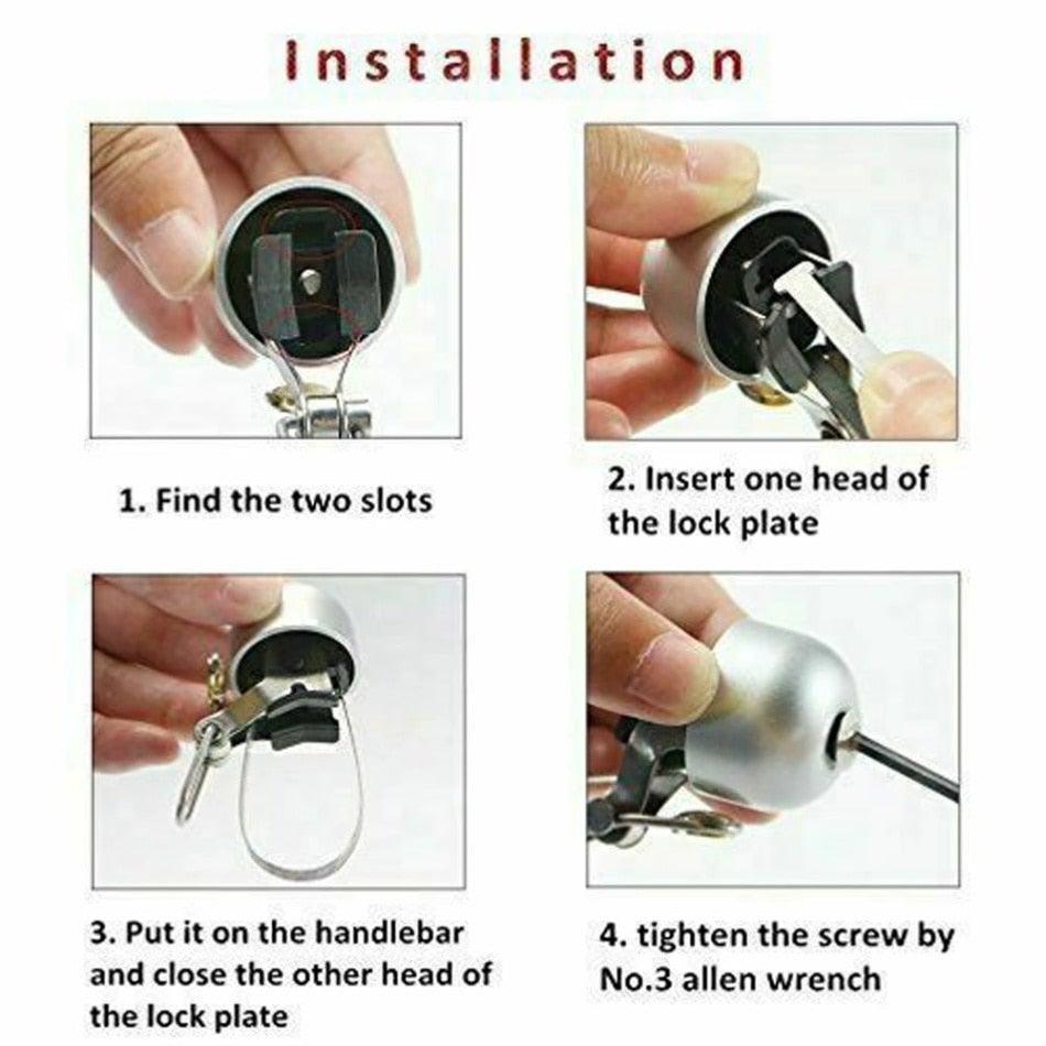 Premium Stainless Steel Bicycle Bell with Crisp Sound