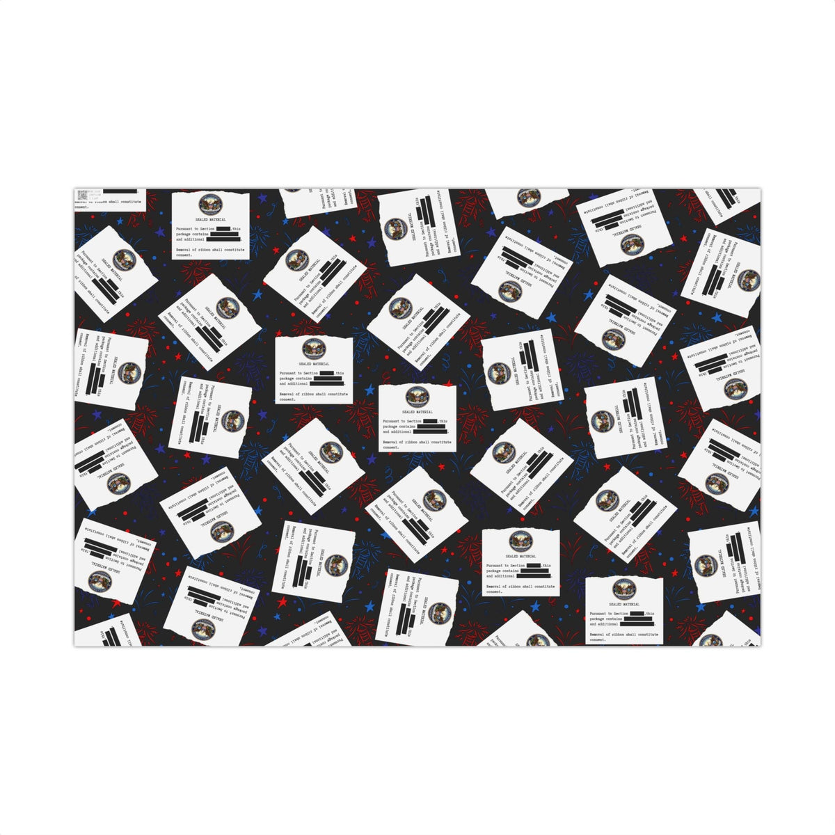 Classified Celebration Gift Wrap – Patriotic Fireworks Design