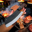 Artisan Meat Cleaver – 11" High-Carbon Steel Blade with Elegant Rosewood & Buffalo Horn Handle - Korvel