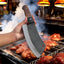 Artisan Meat Cleaver – 11" High-Carbon Steel Blade with Elegant Rosewood & Buffalo Horn Handle - Korvel