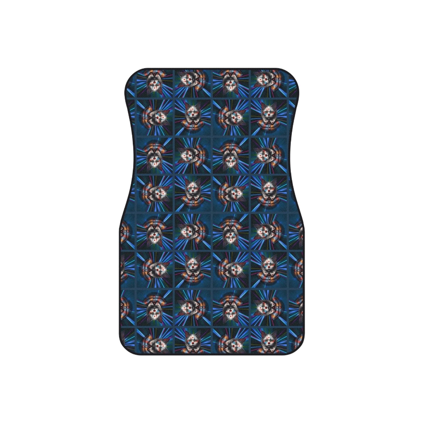 Alfombrillas de Coche con Diseño de Gato Payaso - Juego de 4 Protectores de Suelo de Alta Resistenci
