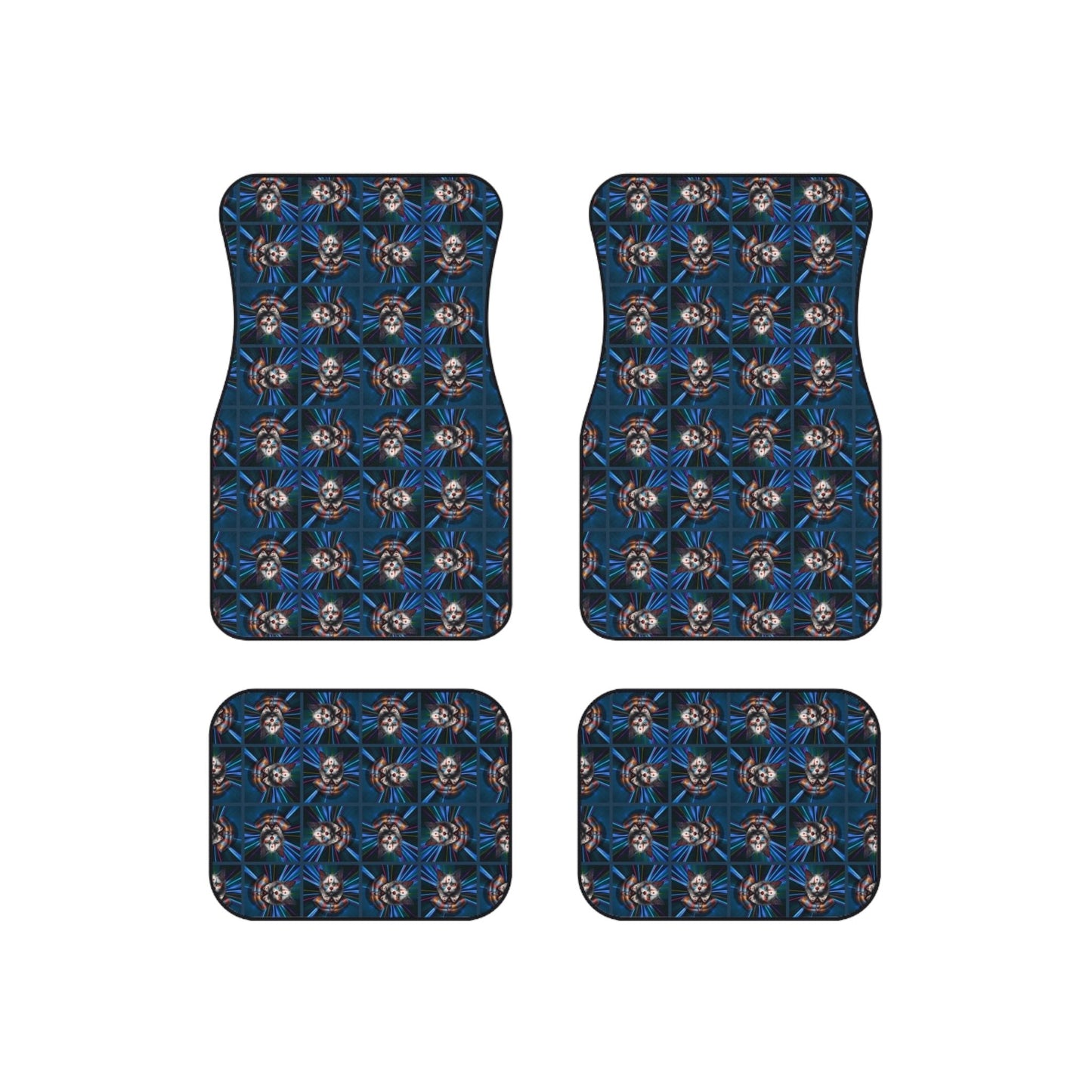 Alfombrillas de Coche con Diseño de Gato Payaso - Juego de 4 Protectores de Suelo de Alta Resistenci