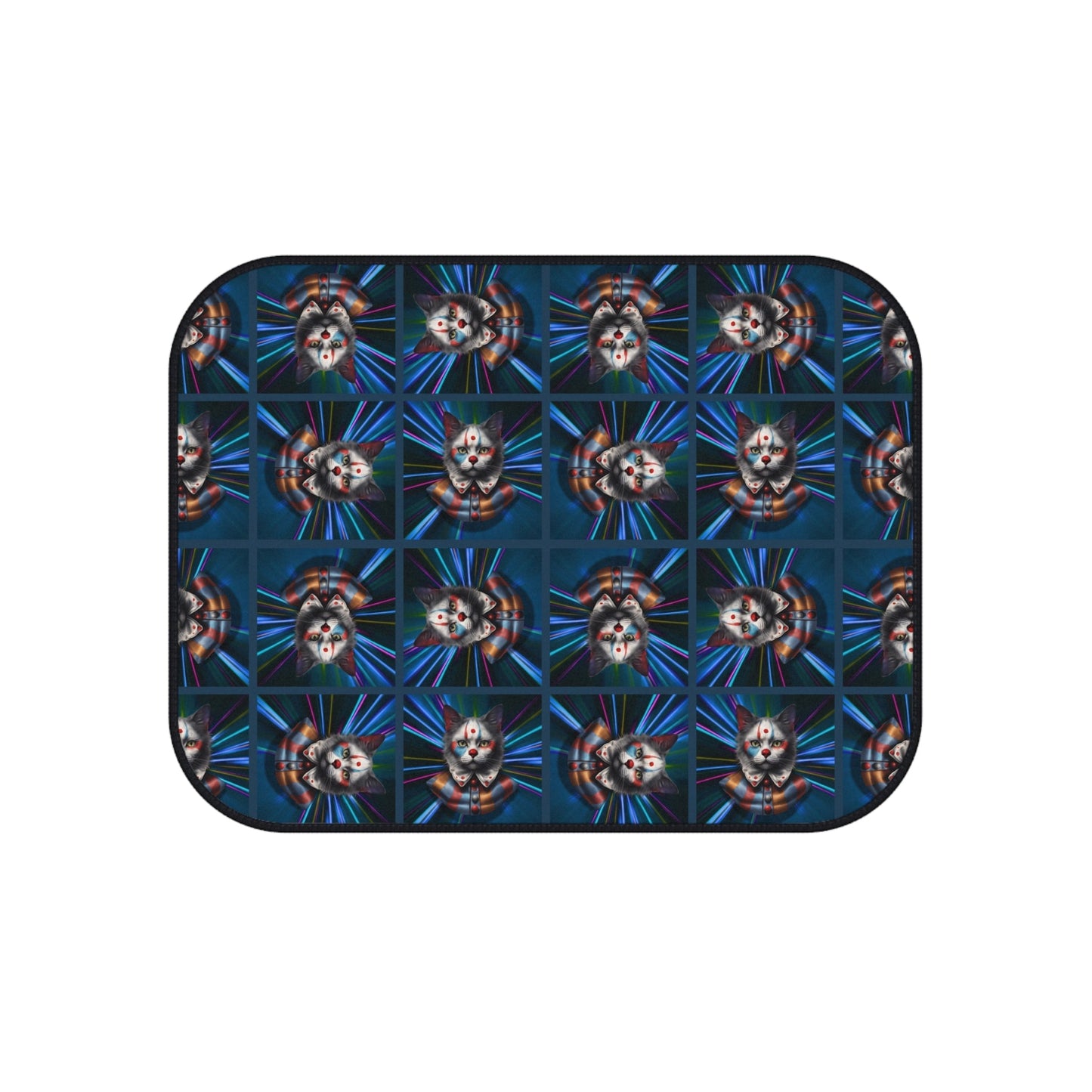 Alfombrillas de Coche con Diseño de Gato Payaso - Juego de 4 Protectores de Suelo de Alta Resistenci