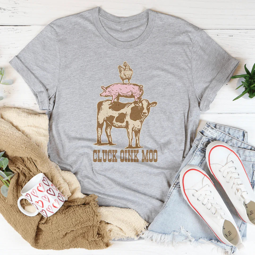 Camiseta Cluck Oink Moo