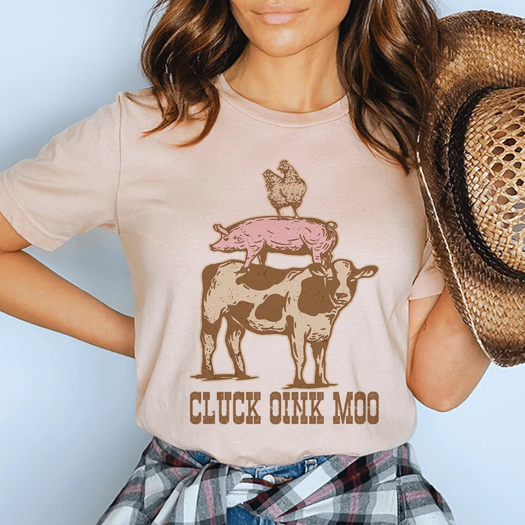 Camiseta Cluck Oink Moo
